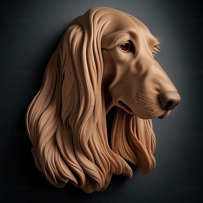 3D модель Собака афганський хорт (STL)